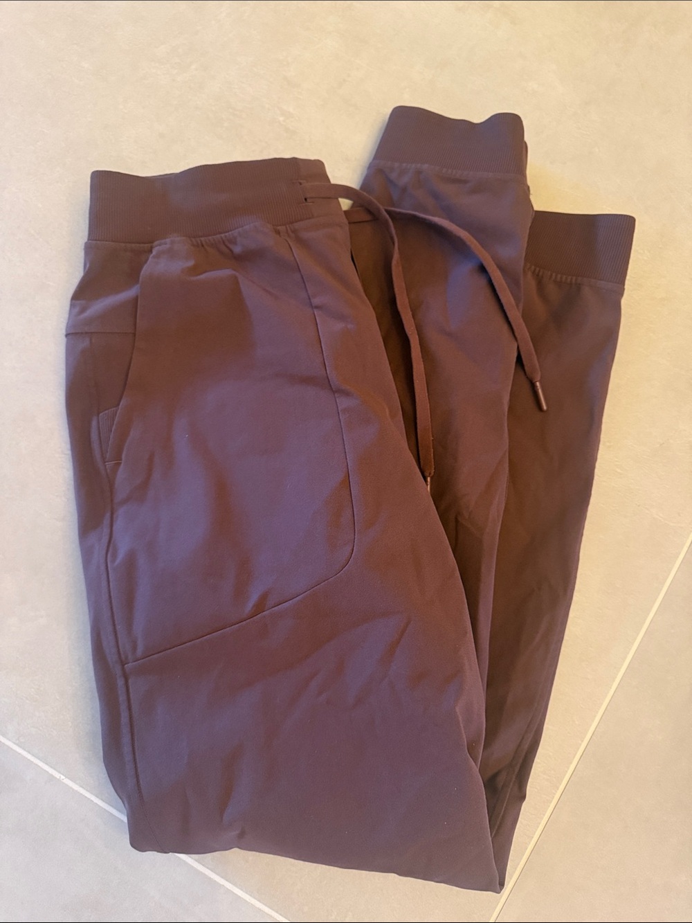 lululemon athletica Brown Performance Joggers with Zip Back Pocket